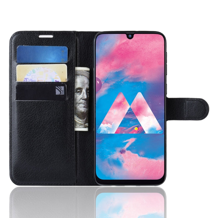 Litchi Texture Horizontal Flip Leather Case for Galaxy M30, with Wallet & Holder & Card Slots