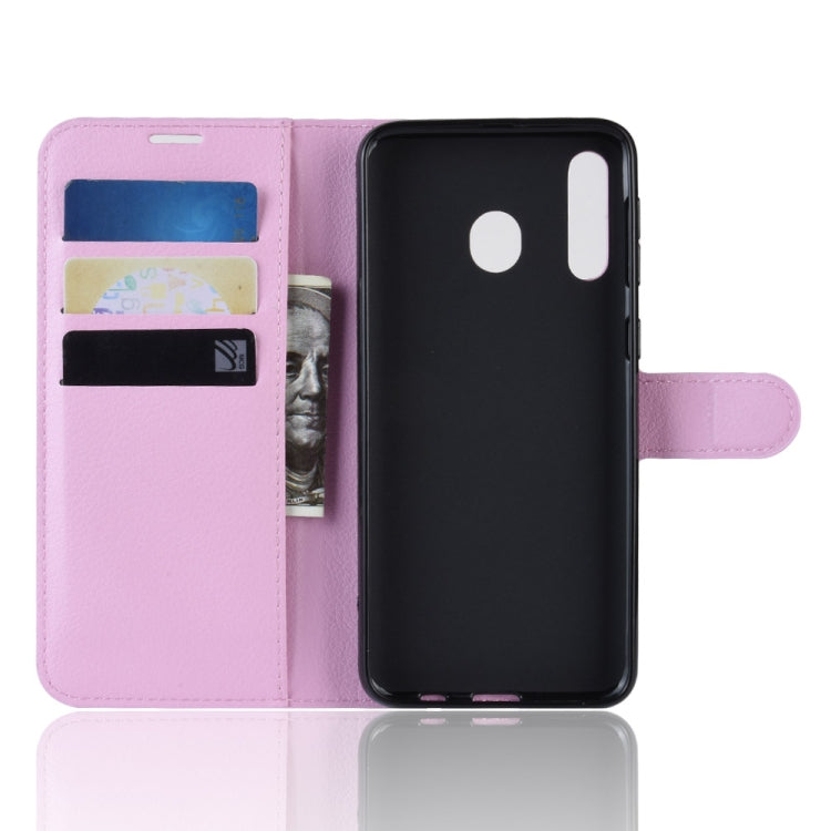Litchi Texture Horizontal Flip Leather Case for Galaxy M30, with Wallet & Holder & Card Slots