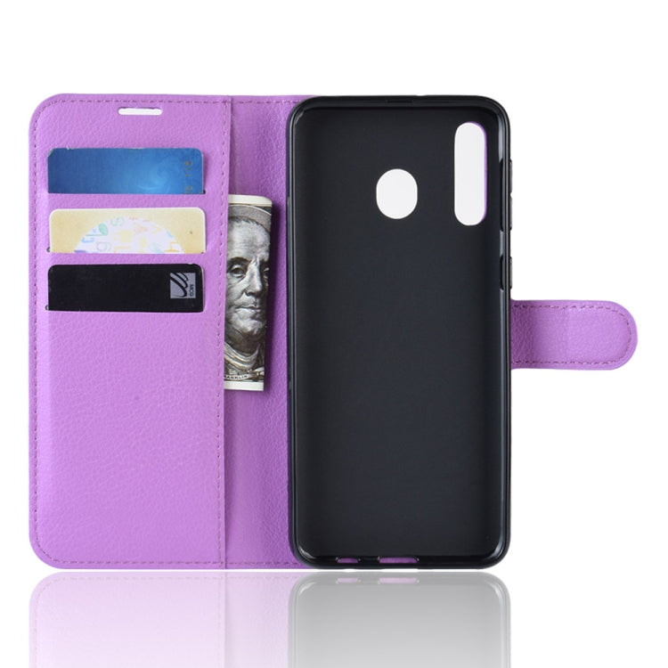 Litchi Texture Horizontal Flip Leather Case for Galaxy M30, with Wallet & Holder & Card Slots