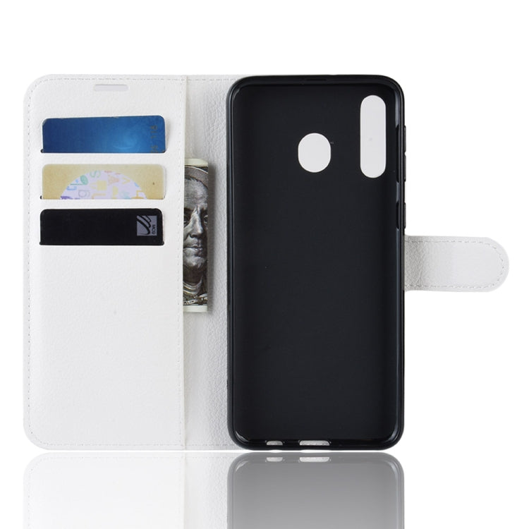 Litchi Texture Horizontal Flip Leather Case for Galaxy M30, with Wallet & Holder & Card Slots