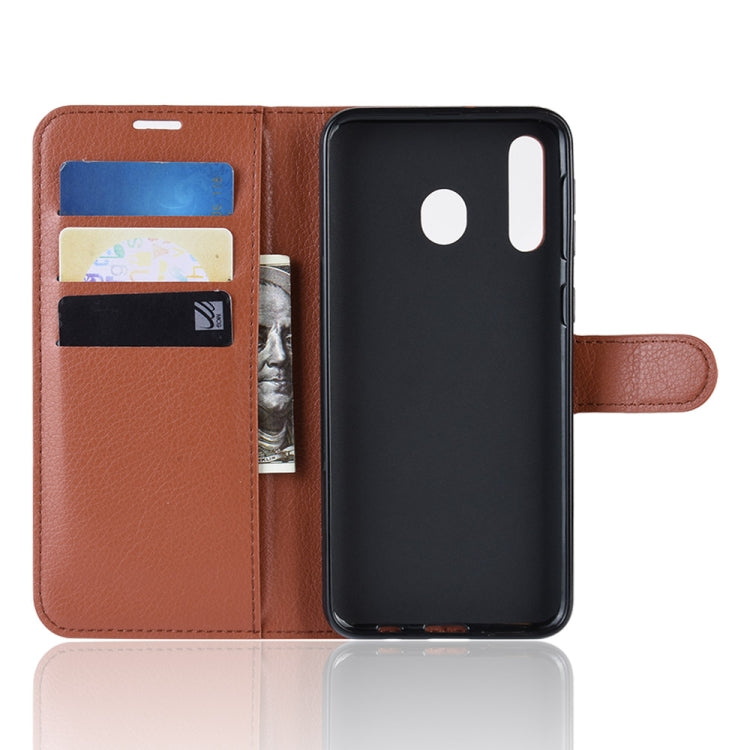 Litchi Texture Horizontal Flip Leather Case for Galaxy M30, with Wallet & Holder & Card Slots