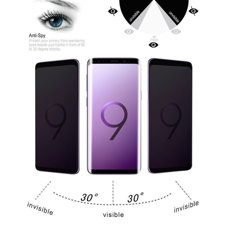 Privacy Anti-glare 0.26mm 9H 3D Tempered Glass Film for Galaxy S9