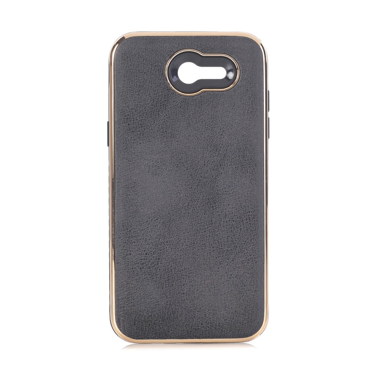 For Galaxy J3 (2017) (US Version) Crazy Horse Texture Electroplating Back Cover