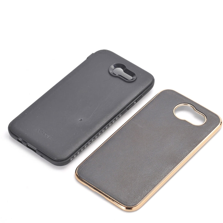 For Galaxy J3 (2017) (US Version) Crazy Horse Texture Electroplating Back Cover