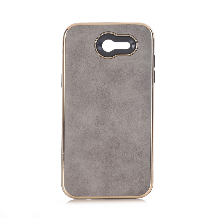 For Galaxy J3 (2017) (US Version) Crazy Horse Texture Electroplating Back Cover