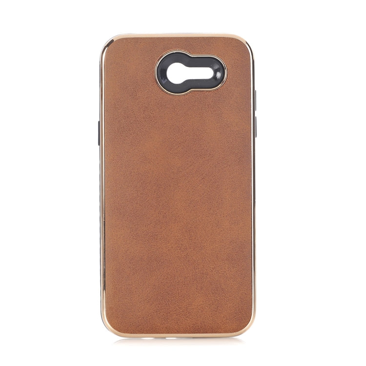 For Galaxy J3 (2017) (US Version) Crazy Horse Texture Electroplating Back Cover