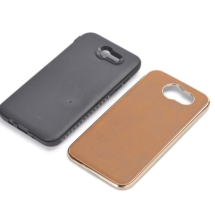 For Galaxy J3 (2017) (US Version) Crazy Horse Texture Electroplating Back Cover