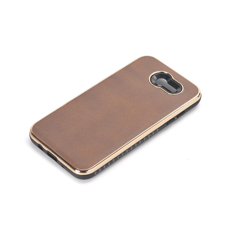 For Galaxy J3 (2017) (US Version) Crazy Horse Texture Electroplating Back Cover