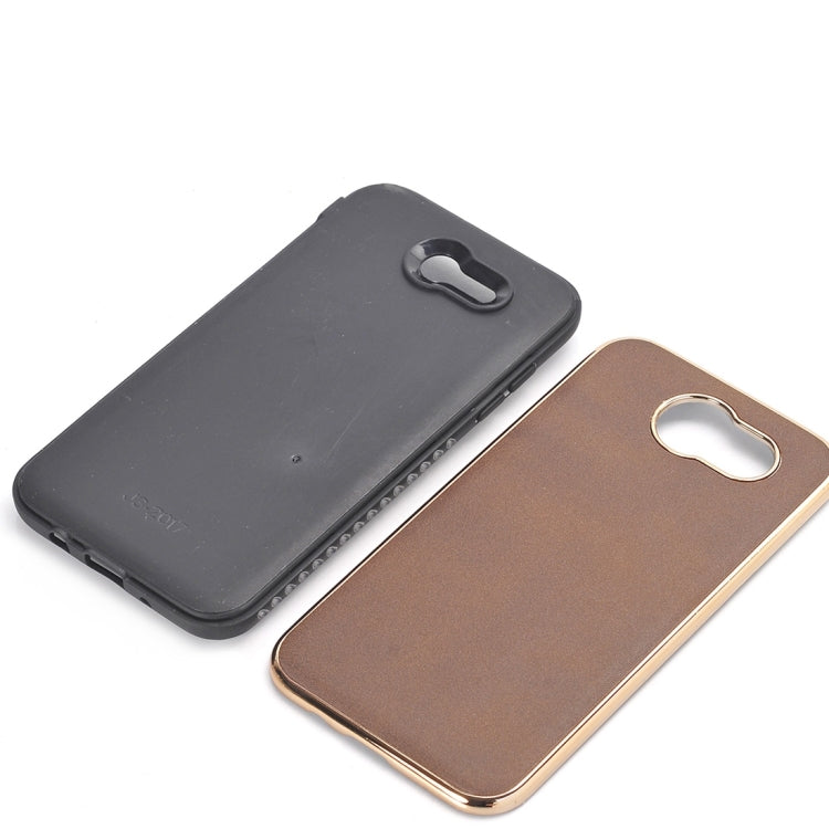 For Galaxy J3 (2017) (US Version) Crazy Horse Texture Electroplating Back Cover