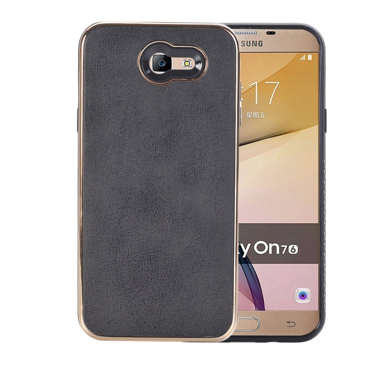 For Galaxy J7 (2017) (US Version) Crazy Horse Texture Electroplating Back Cover