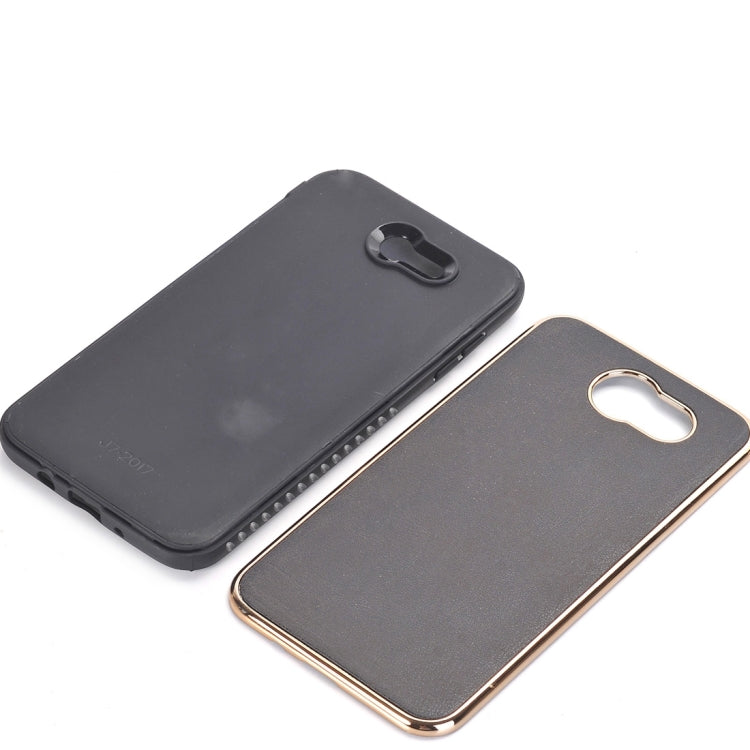 For Galaxy J7 (2017) (US Version) Crazy Horse Texture Electroplating Back Cover