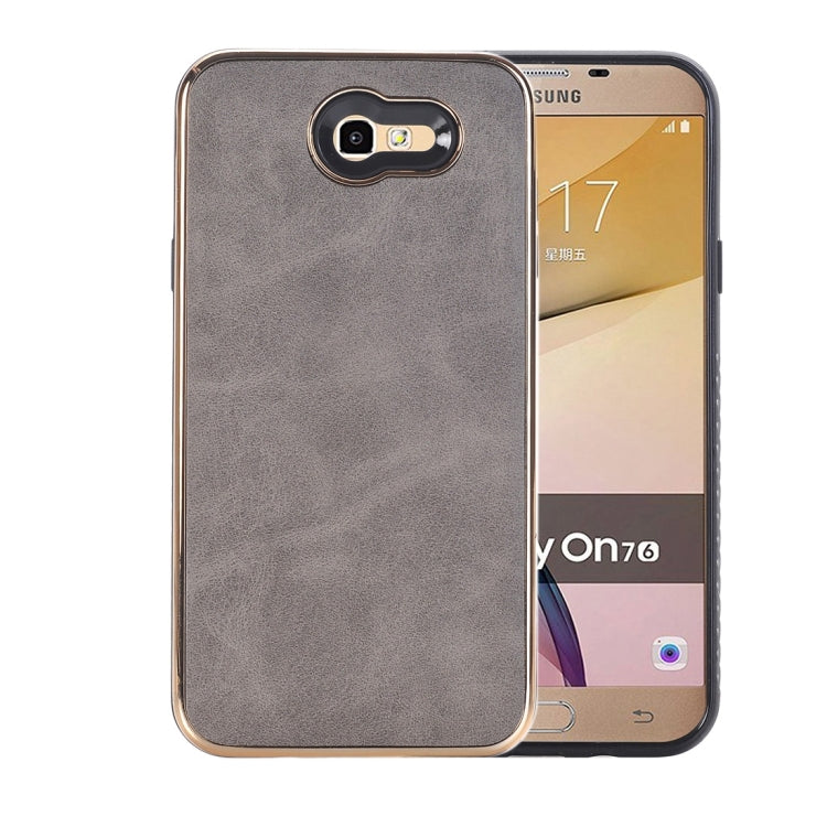 For Galaxy J7 (2017) (US Version) Crazy Horse Texture Electroplating Back Cover
