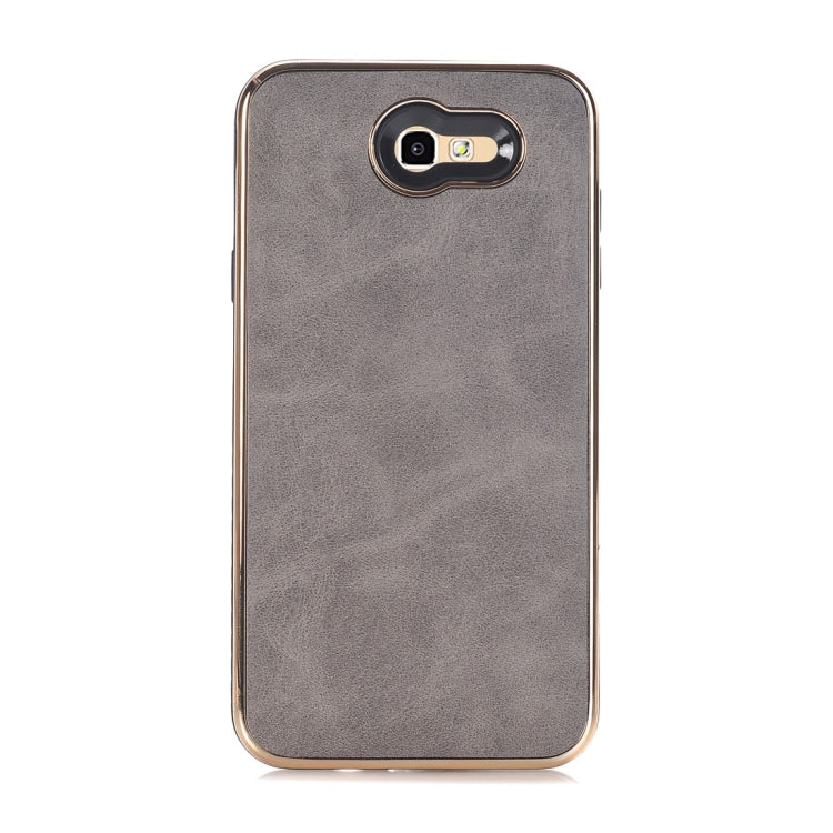 For Galaxy J7 (2017) (US Version) Crazy Horse Texture Electroplating Back Cover