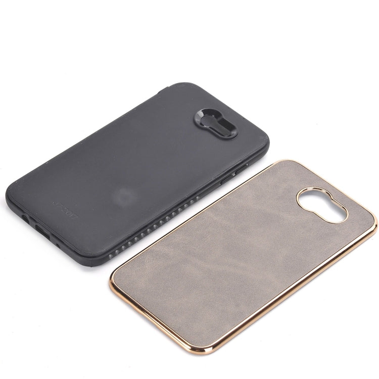 For Galaxy J7 (2017) (US Version) Crazy Horse Texture Electroplating Back Cover
