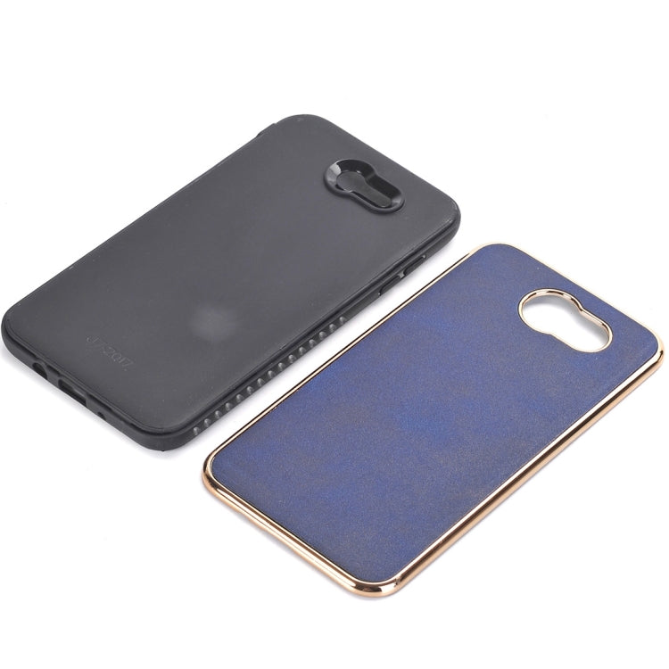 For Galaxy J7 (2017) (US Version) Crazy Horse Texture Electroplating Back Cover
