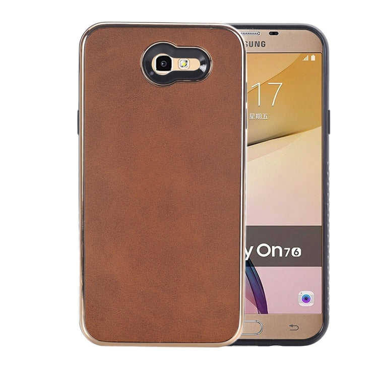 For Galaxy J7 (2017) (US Version) Crazy Horse Texture Electroplating Back Cover