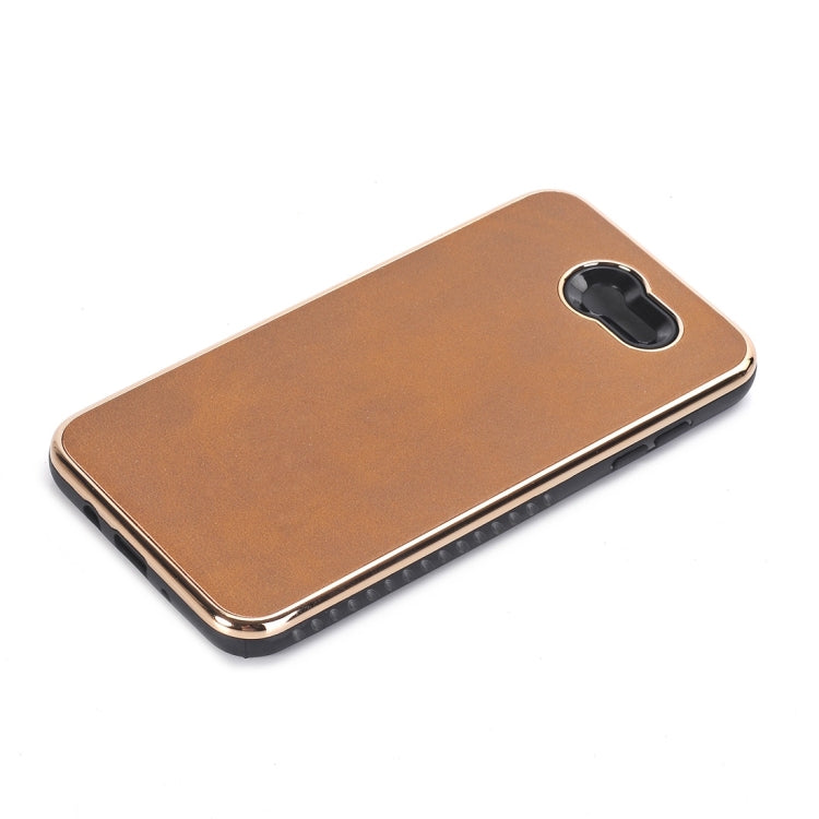 For Galaxy J7 (2017) (US Version) Crazy Horse Texture Electroplating Back Cover