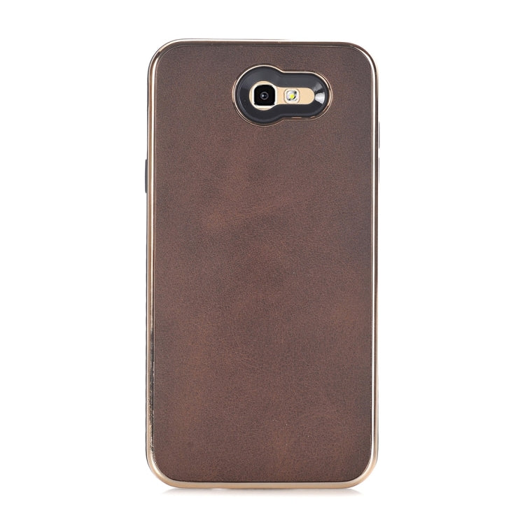 For Galaxy J7 (2017) (US Version) Crazy Horse Texture Electroplating Back Cover