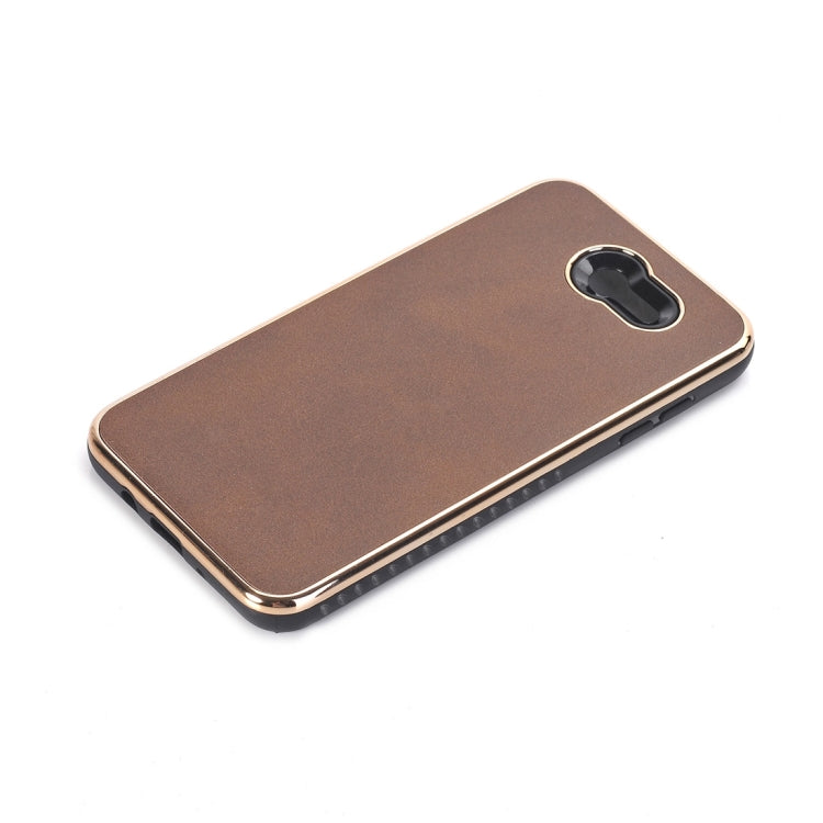 For Galaxy J7 (2017) (US Version) Crazy Horse Texture Electroplating Back Cover