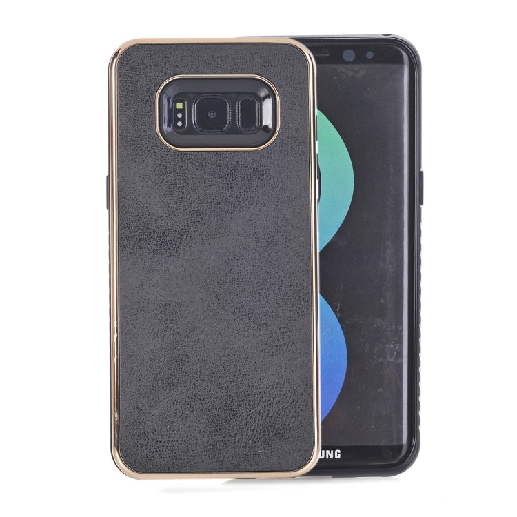 For Galaxy S8 Crazy Horse Texture Electroplating Back Cover