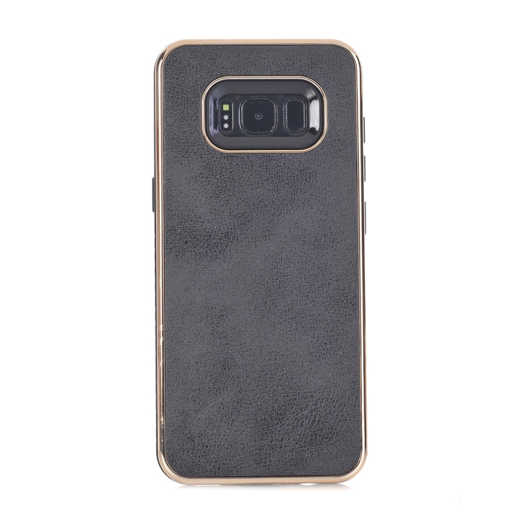 For Galaxy S8 Crazy Horse Texture Electroplating Back Cover