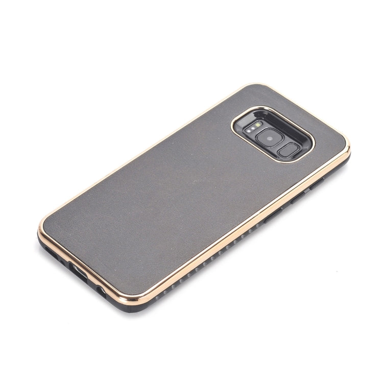 For Galaxy S8 Crazy Horse Texture Electroplating Back Cover