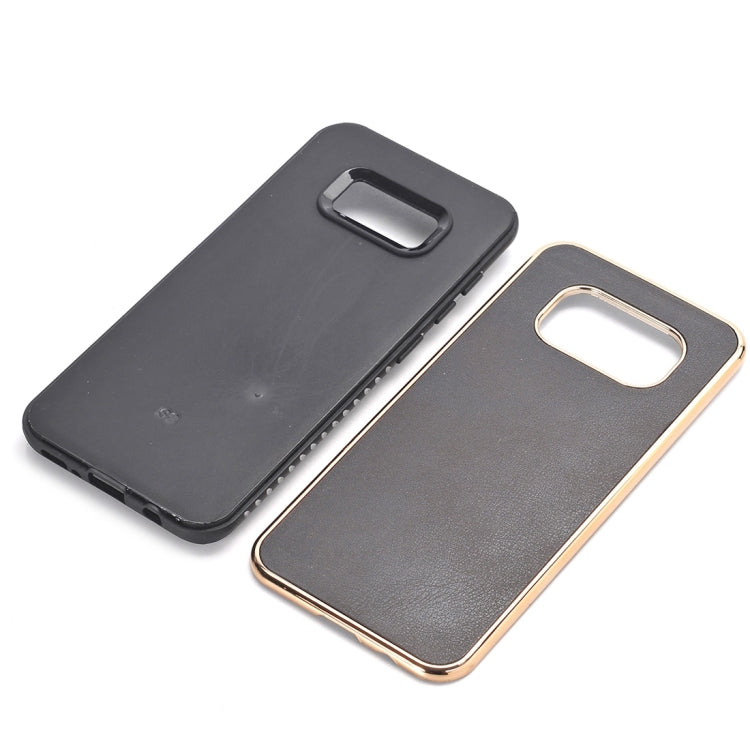 For Galaxy S8 Crazy Horse Texture Electroplating Back Cover