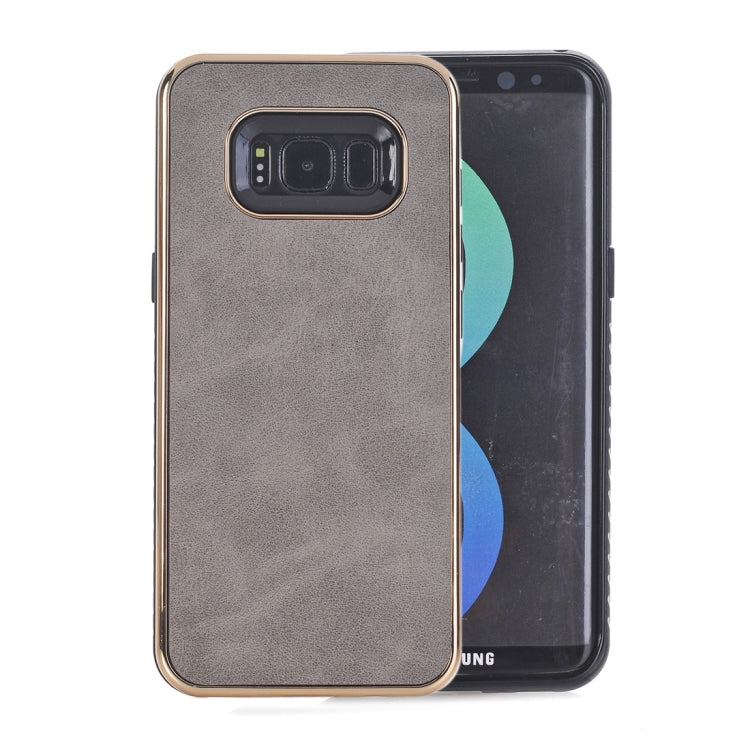 For Galaxy S8 Crazy Horse Texture Electroplating Back Cover