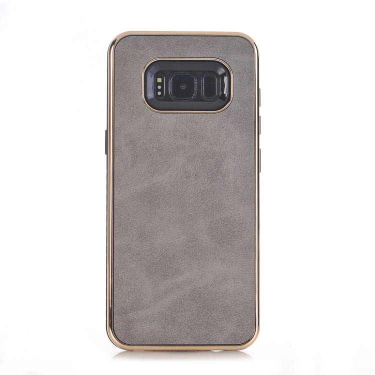 For Galaxy S8 Crazy Horse Texture Electroplating Back Cover