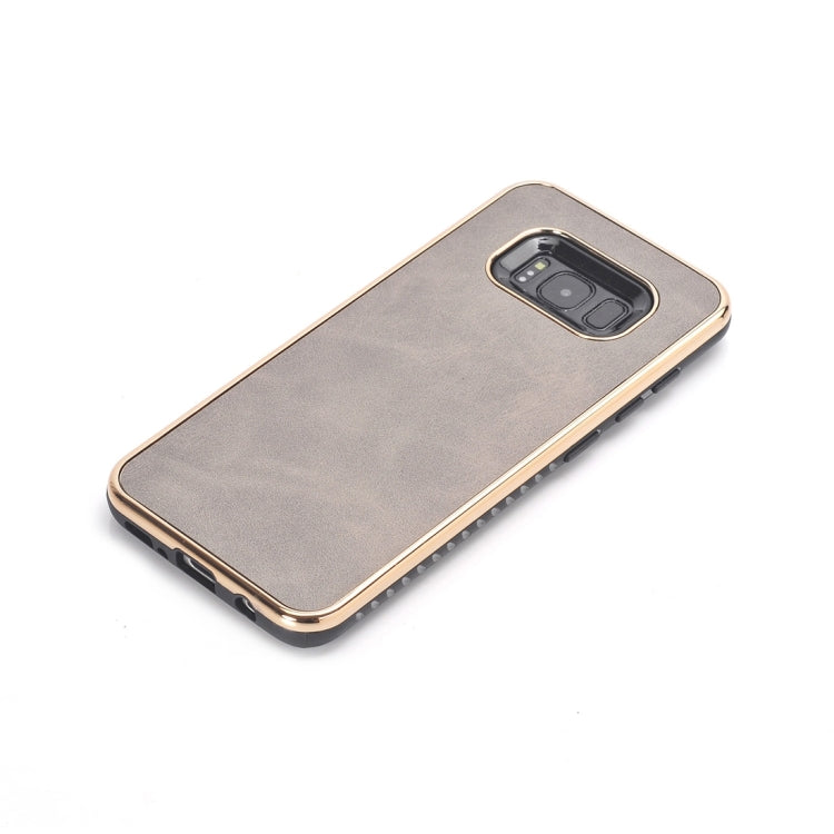 For Galaxy S8 Crazy Horse Texture Electroplating Back Cover