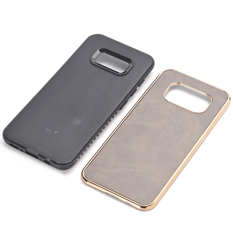 For Galaxy S8 Crazy Horse Texture Electroplating Back Cover