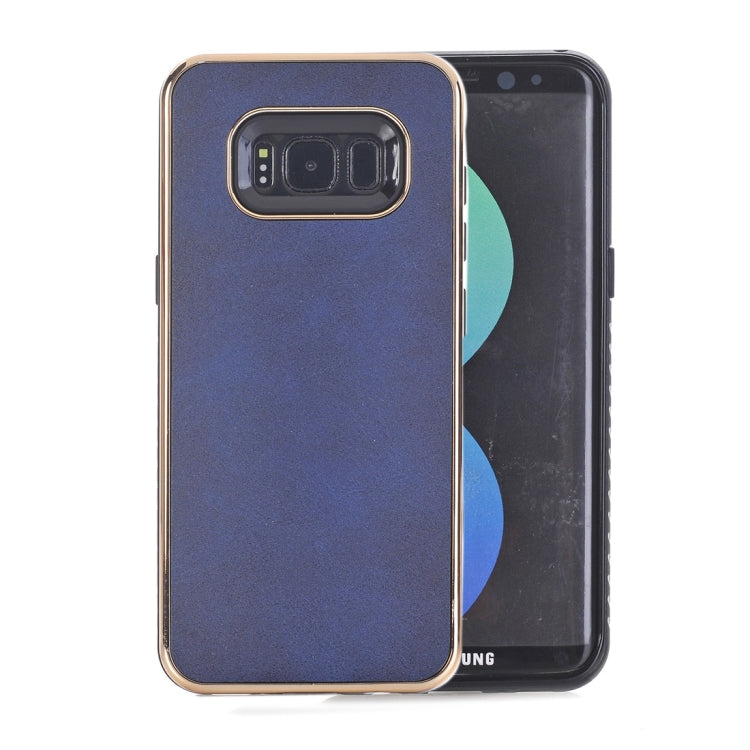 For Galaxy S8 Crazy Horse Texture Electroplating Back Cover
