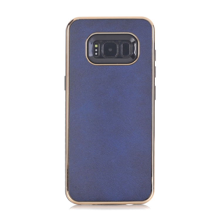 For Galaxy S8 Crazy Horse Texture Electroplating Back Cover