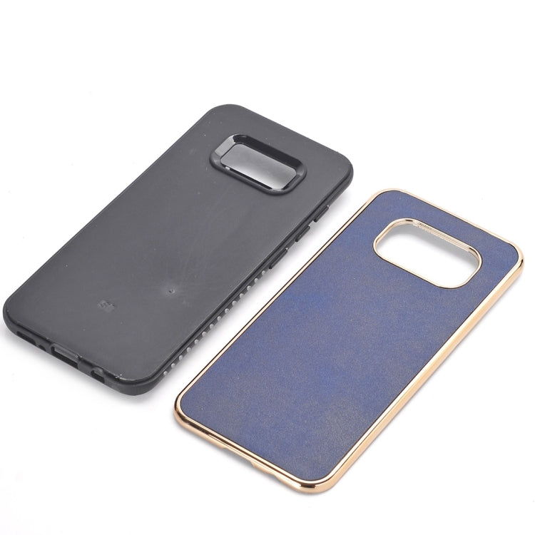 For Galaxy S8 Crazy Horse Texture Electroplating Back Cover