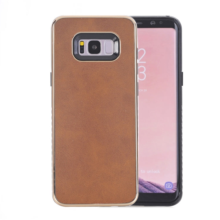 For Galaxy S8 + / G9550 Crazy Horse Texture Electroplating Back Cover