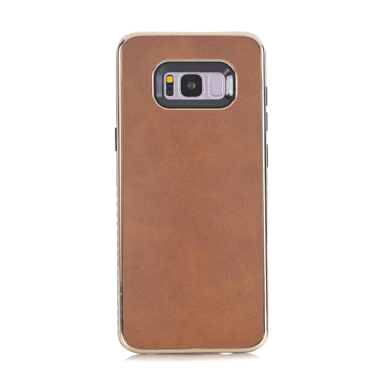 For Galaxy S8 + / G9550 Crazy Horse Texture Electroplating Back Cover