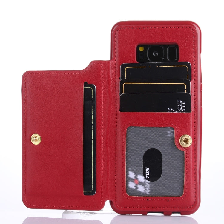 For Galaxy S8 + / G9550 Crazy Horse Texture Leather Back Protective Case with Card Slots