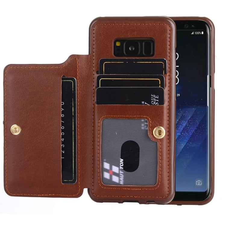 For Galaxy S8 + / G9550 Crazy Horse Texture Leather Back Protective Case with Card Slots