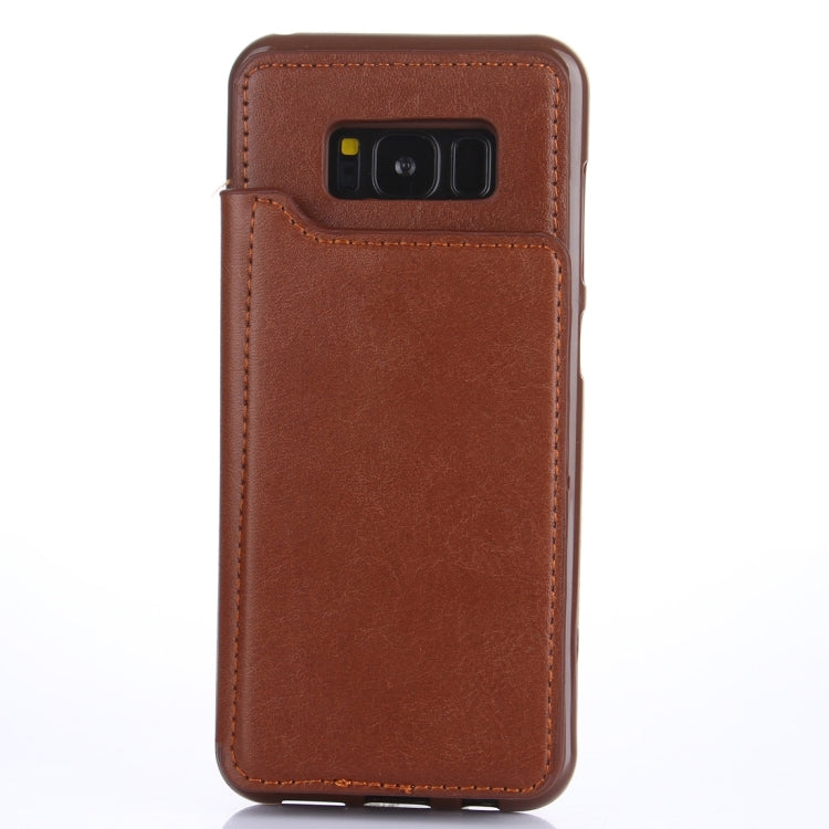 For Galaxy S8 + / G9550 Crazy Horse Texture Leather Back Protective Case with Card Slots