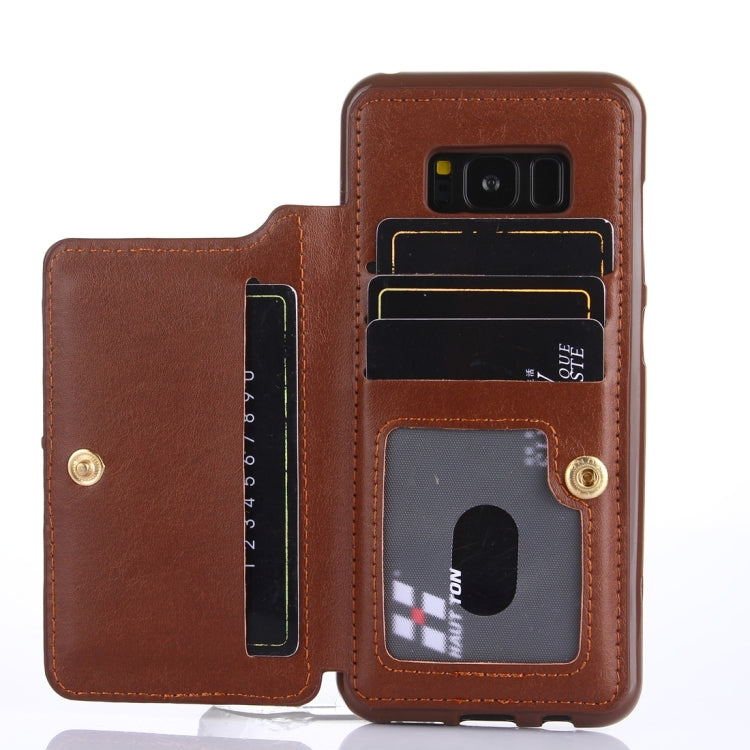For Galaxy S8 + / G9550 Crazy Horse Texture Leather Back Protective Case with Card Slots