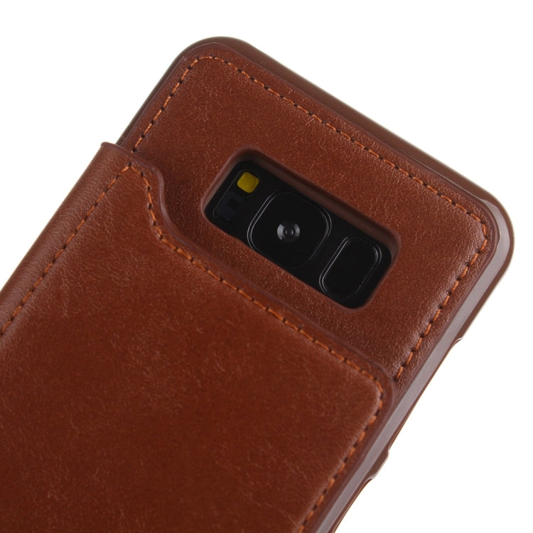 For Galaxy S8 + / G9550 Crazy Horse Texture Leather Back Protective Case with Card Slots