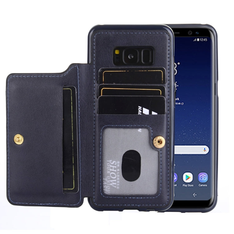 For Galaxy S8 Crazy Horse Texture Leather Back Protective Case with Card Slots