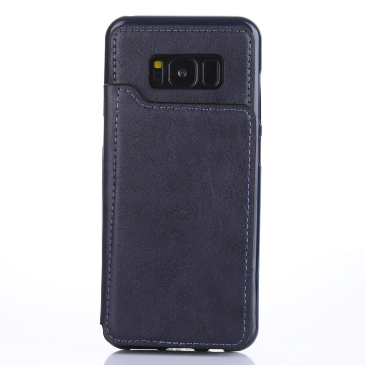 For Galaxy S8 Crazy Horse Texture Leather Back Protective Case with Card Slots