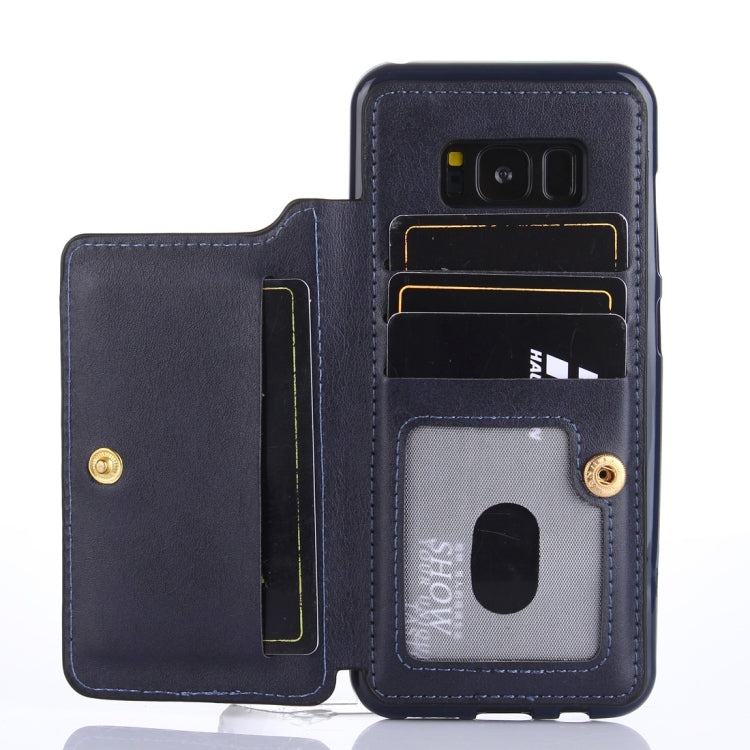For Galaxy S8 Crazy Horse Texture Leather Back Protective Case with Card Slots