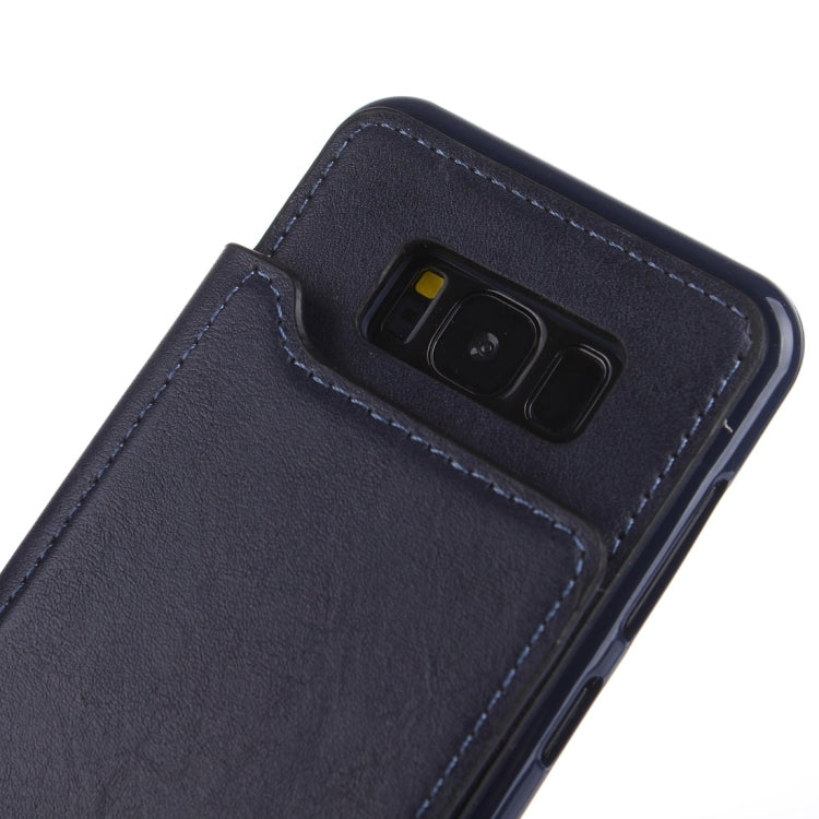 For Galaxy S8 Crazy Horse Texture Leather Back Protective Case with Card Slots