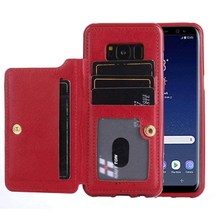 For Galaxy S8 Crazy Horse Texture Leather Back Protective Case with Card Slots
