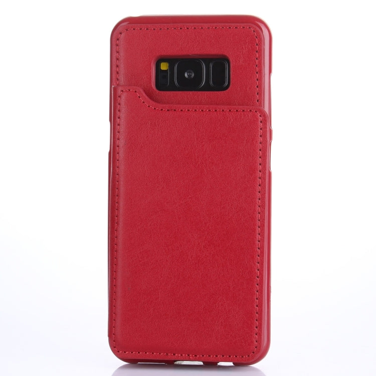 For Galaxy S8 Crazy Horse Texture Leather Back Protective Case with Card Slots