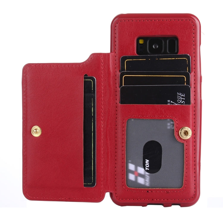 For Galaxy S8 Crazy Horse Texture Leather Back Protective Case with Card Slots