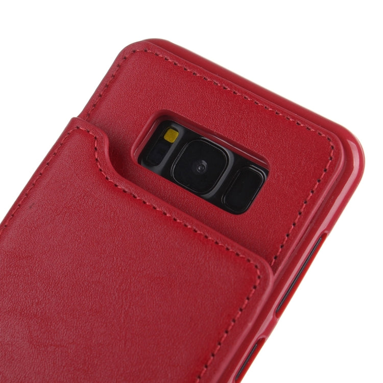 For Galaxy S8 Crazy Horse Texture Leather Back Protective Case with Card Slots