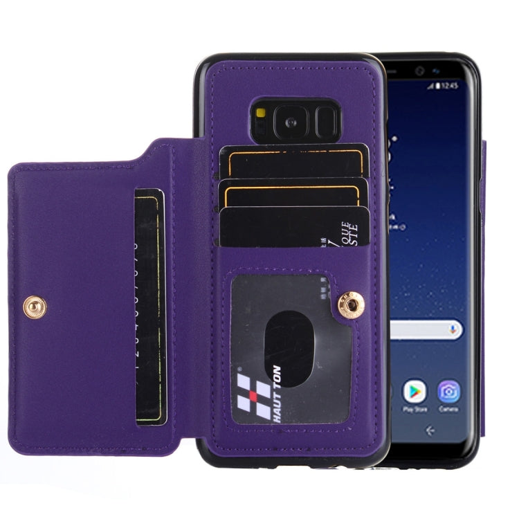 For Galaxy S8 Crazy Horse Texture Leather Back Protective Case with Card Slots